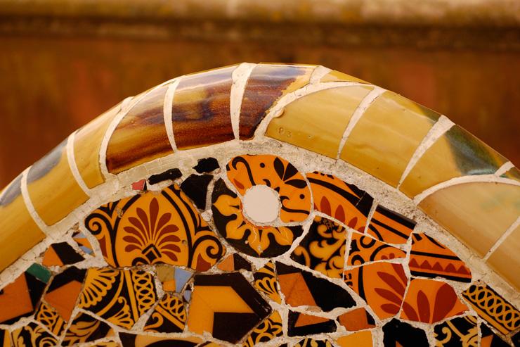 Détail de décoration dans le Parc Güell