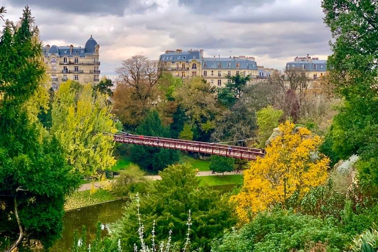 Depuis les hauteurs du parc des Buttes-Chaumont