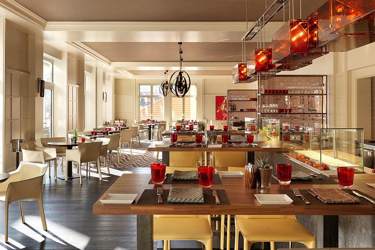 CottoCrudo - L'intérieur du restaurant baigné de lumière naturelle