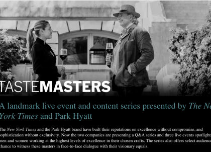 Les « TasteMasters », nouvelle collaboration exclusive entre le New York Times et les hôtels Park Hyatt