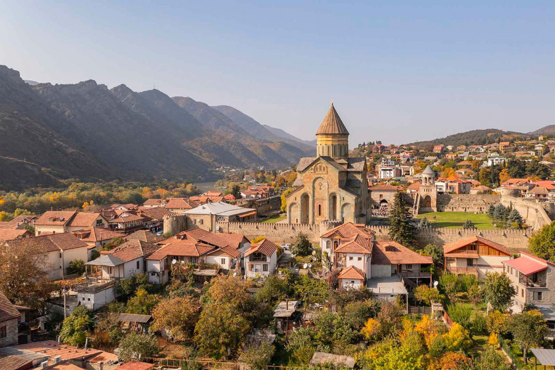 Un road trip en Géorgie, la cathédrale de Svétitskhovéli à Mtskheta, l'une des plus anciennes villes de Géorgie © Frédéric Ducout Photography