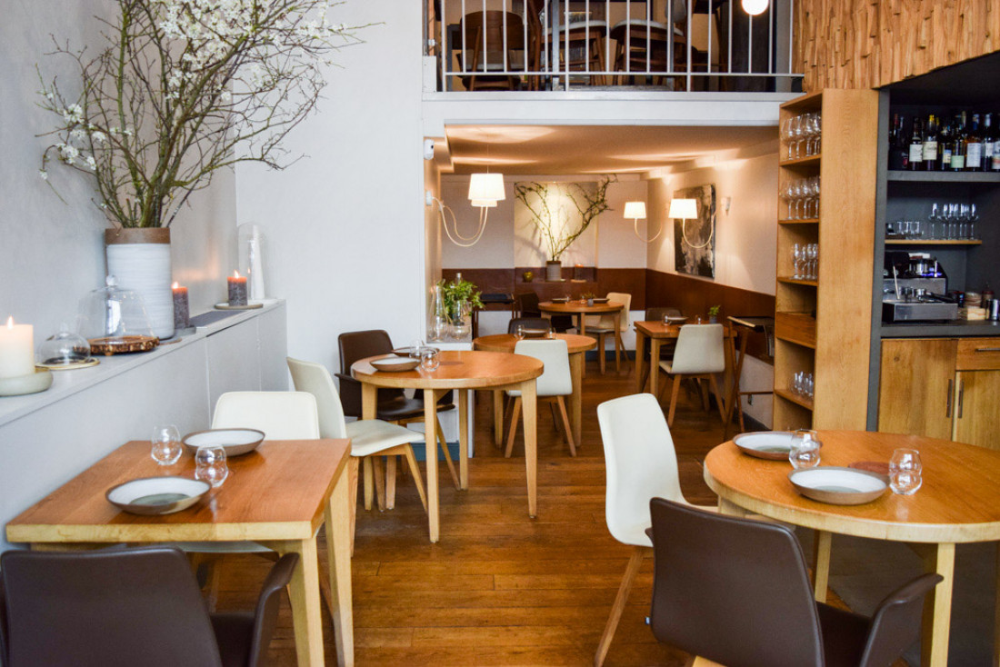Décor d'inspiration scandinave dans le restaurant de David Toutain © Yonder.fr