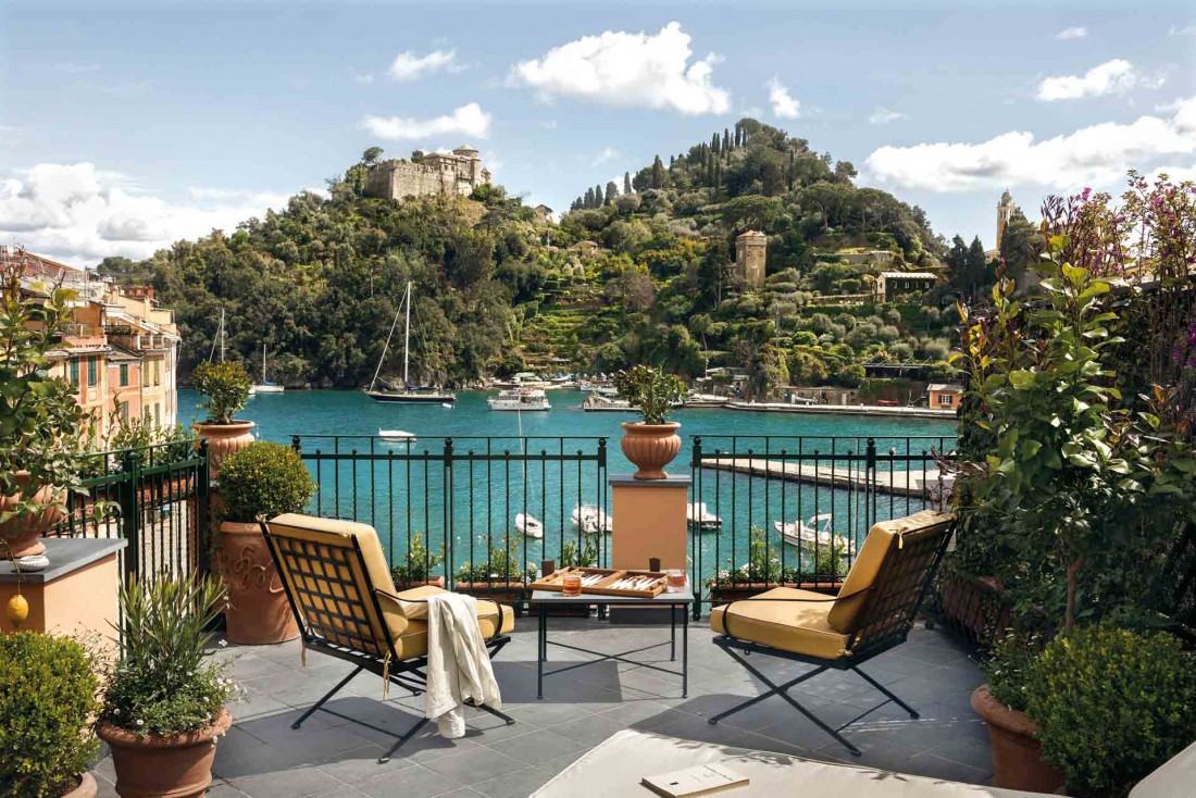 Le Splendido Mare sur la place principale de Portofino, la destination glamour de la Riviera italienne © Belmond Hotels