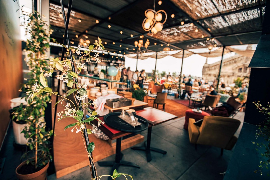 Détails de décoration à Créatures, le rooftop des Galeries Lafayette Haussmann © Saint-Ambroise