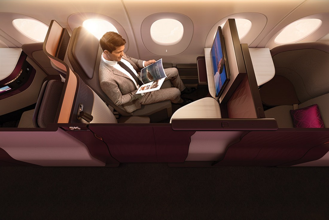 Ce même siège, occupé par un passager, en mode 