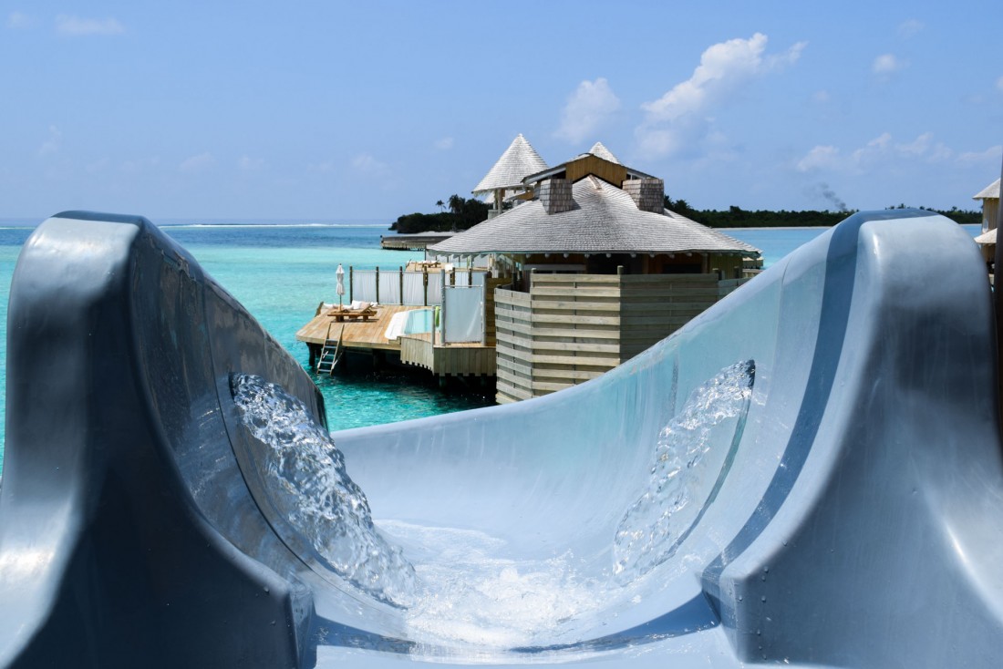 La majorité des villas de Soneva Jani disposent de leur propre toboggan © YONDER.fr