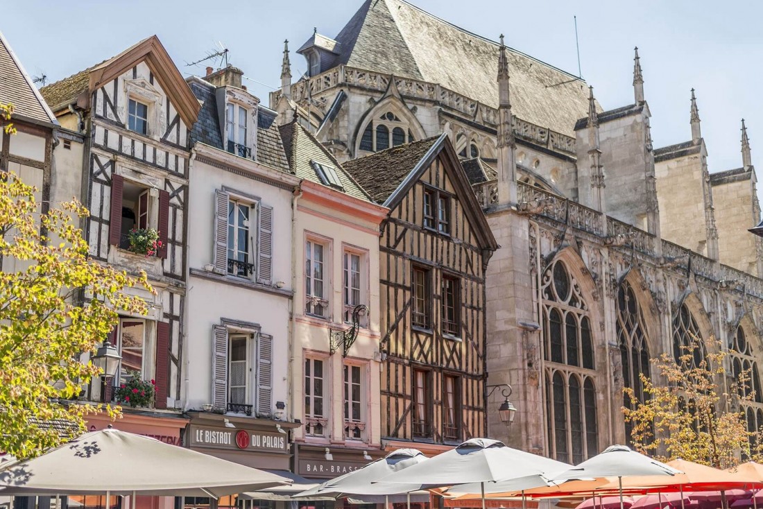Le cœur historique de Troyes et l’église Saint-Jean-au-Marché © Laurent Lempens Troyes Champagne Tourisme