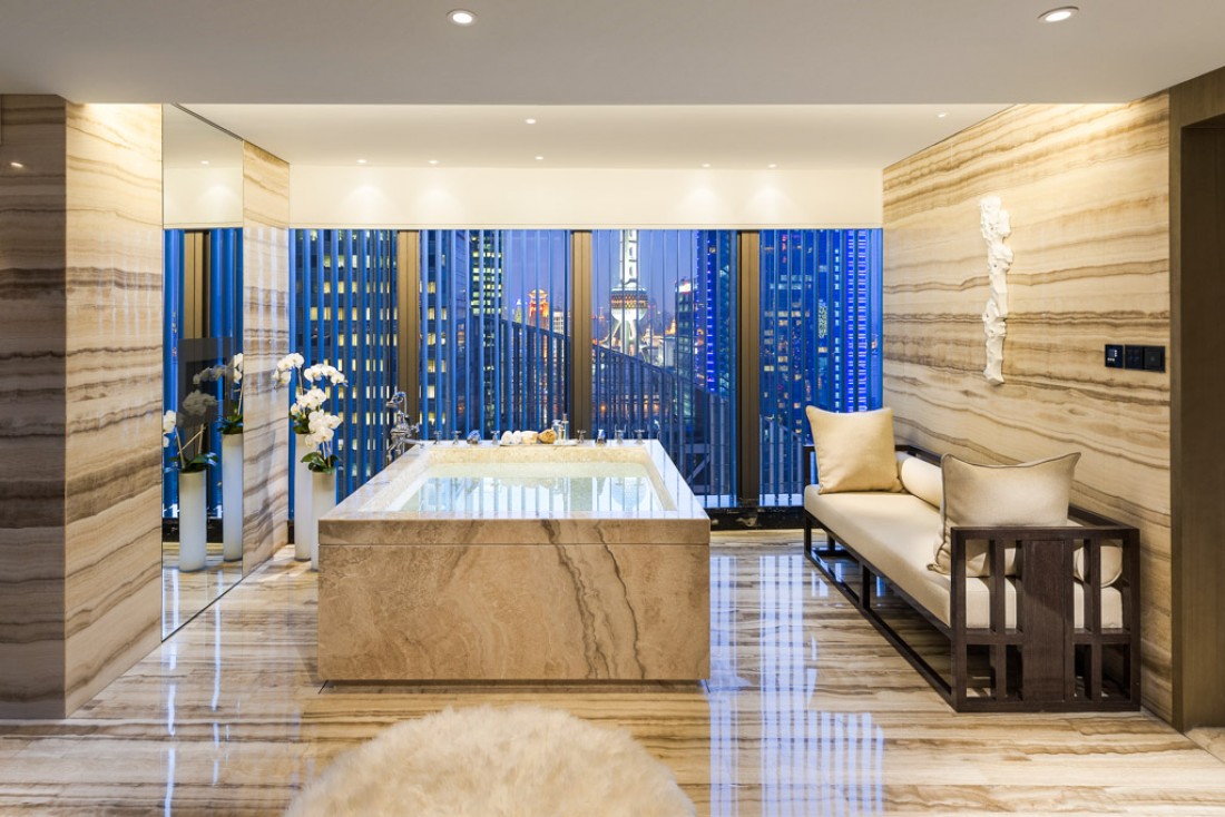 La Suite Présidentielle du Mandarin Oriental Pudong est la plus vaste de Shanghai avec près de 800 mètres carrés de surface © MOHG
