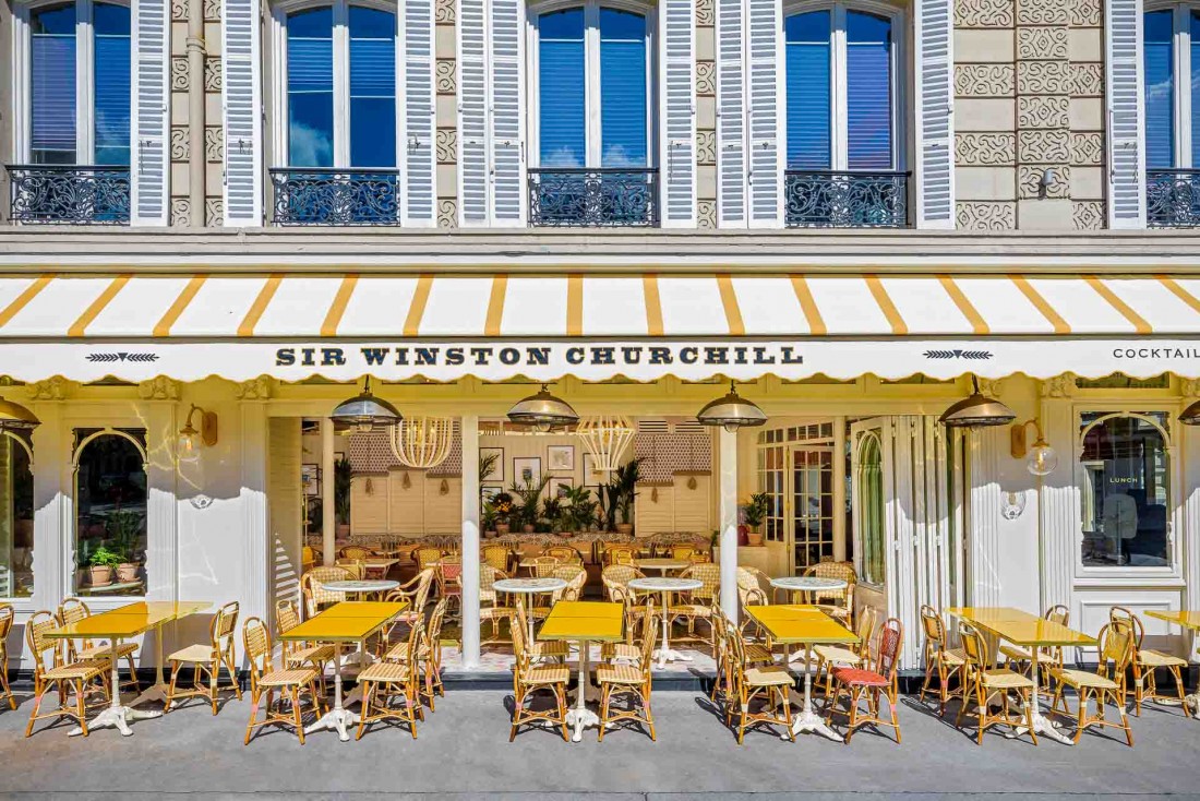 La façade de Sir Winston, près de l'Étoile © Romain Ricard