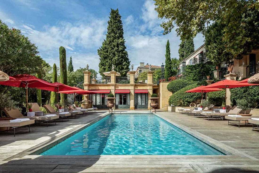 La piscine de la Villa Gallici, l'une des références de la scène hôtelière aixoise © Baglioni Hotels France