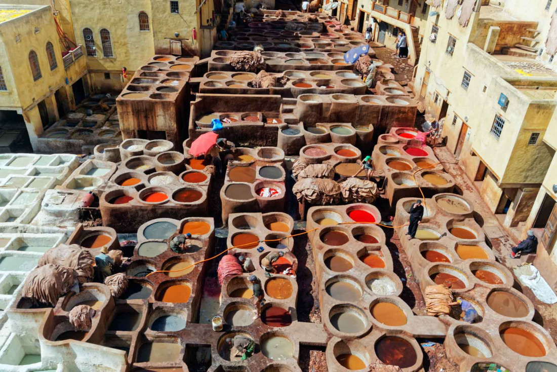 Les tanneries traditionnelles de Fès, un Maroc authentique 