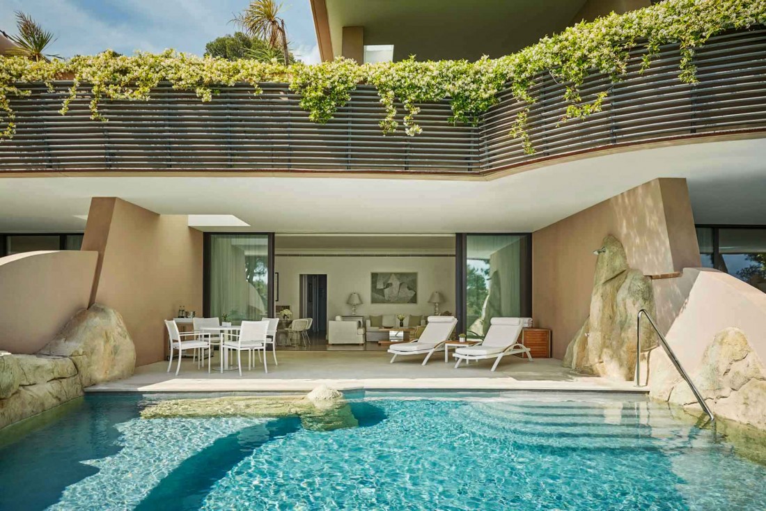 Les récentes Pool Suites du Grand-Hôtel du Cap-Ferrat, creusées dans la roche © Christian Horan