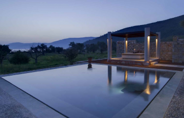 Le luxe tout en sobriété, presque monacal, de l'Amanruya près de Bodrum. © Aman Resorts 