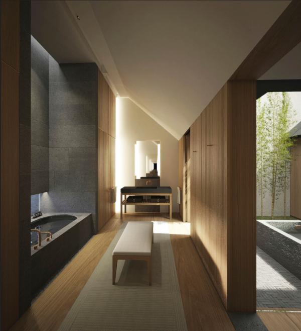 Amanyangyun - Salle de bain d’une suite Ming Courtyard Amanyangyun - Salle de bain d'une suite Ming Courtyard