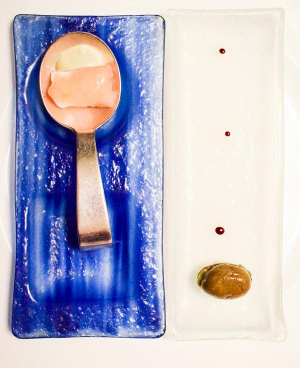 Hors-d’œuvre créatifs servis au restaurant Duomo © Yonder.fr Hors-d'œuvre créatifs servis au restaurant Duomo © Yonder.fr