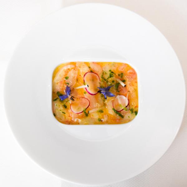 Carpaccio de langoustines, citron vert © Yonder.fr