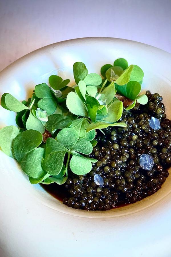 Caviar Kristal Kaviari, yaourt au raifort, garum de bœuf maison © EL|YONDER.fr Caviar Kristal Kaviari, yaourt au raifort, garum de bœuf maison © EL|YONDER.fr