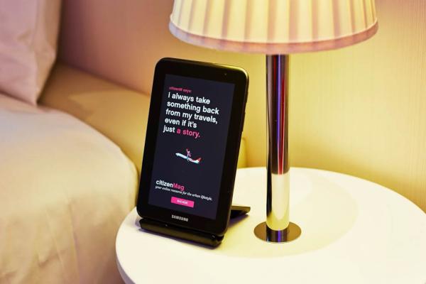 La tablette moodpad, centre de contrôle digital de la chambre | © citizenM New York Times Square