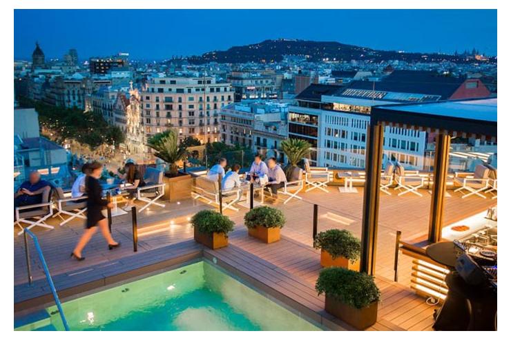 Top rooftop Barcelone — Hôtel Majestic