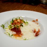 Oeuf parfait, risotto de seiche © Yonder.fr
