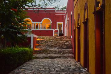 Fin de journée à l'Hacienda Temozon © Yonder.fr