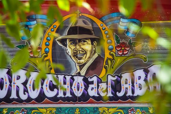 Peinture de Carlos Gardel, le père du Tango argentin – La Boca | © Nicolas Tapia 